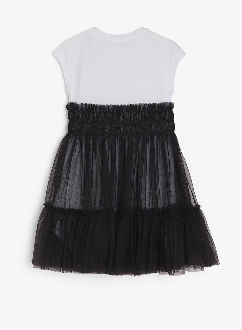 GUESS Youth Fit And Flare Short Sleeve Dress - Image 2